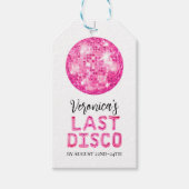 ディスコ女性のカーボーイバチェロレッテありがとうギフトラベル ギフトタグ (正面)