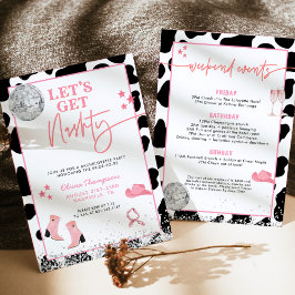 ディスコ女性のカーボーイバチェロレッテナシュティを手に入れよう 招待状