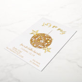 ディスコ女性のカーボーイバチェロレッテ旅程ラストロデオ 箔招待状 (回転した状態)