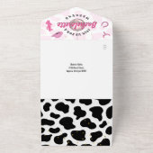 ディスコ女性のカーボーイバチェロレッテ週末パーティー オールインワン招待状 (外側)