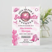 ディスコ女性のカーボーイバチェロレッテ週末パーティー 招待状 (スタンド正面)