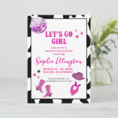 ディスコ女性のカーボーイバチェロレッテ 招待状 (スタンド正面)