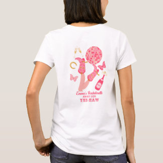 ディスコ女性のカーボーイバチェロレッテ Tシャツ