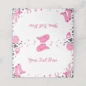 ディスコ女性のカーボーイバースデーパーティー座席表 プレイスカード (外部開封)