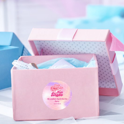 ディスコ女性のカーボーイピンクロデオバチェロレッテ ラウンドシール