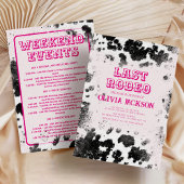 ディスコ女性のカーボーイホットピンクウェスタンバチェロレッテ 招待状