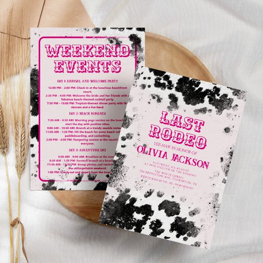 ディスコ女性のカーボーイホットピンクウェスタンバチェロレッテ 招待状