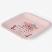 ディスコ女性のカーボーイレッツゴーガールズバチェロレッテ ペーパープレート (傾斜あり)