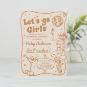 ディスコ女性のカーボーイロデオバチェロレッテウィークエンド 招待状 (スタンド正面)