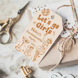 ディスコ女性のカーボーイロデオバチェロレッテ ギフトタグ