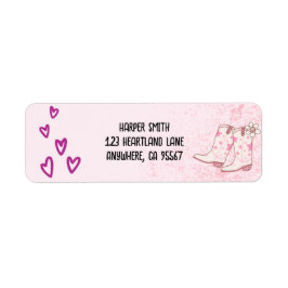 ディスコ女性のカーボーイ差出人住所ラベル ラベル