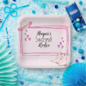 ディスコ女性のカーボーイ紙プレート ペーパープレート (パーティー)