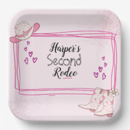 ディスコ女性のカーボーイ紙プレート ペーパープレート