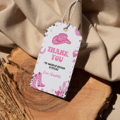 ディスコ女性のカーボーイ誕生日サンキューユーラベル ギフトタグ