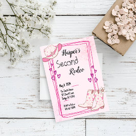 ディスコ女性のカーボーイ誕生日招待状 招待状