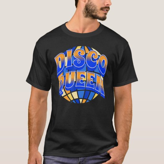 ディスコ女王70の80のヴィンテージレトロ70年代コスト Tシャツ (正面)