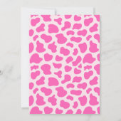 ディスコ宇宙女性のカーボーイピンクロデオバースデーパーティー 招待状 (裏面)