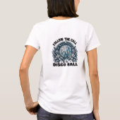 ディスコ後を追ボールのレトロの呼び出し Tシャツ (裏面)