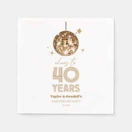 ディスコ応援結婚40周年パーティー スタンダードカクテルナプキン