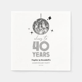 ディスコ応援結婚40周年パーティー スタンダードカクテルナプキン