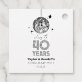 ディスコ応援結婚40周年パーティー フェイバータグ (裏面)