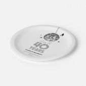 ディスコ応援結婚40周年パーティー ペーパープレート (アングル)