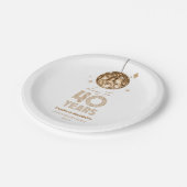 ディスコ応援結婚40周年パーティー ペーパープレート (アングル)