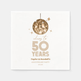 ディスコ応援結婚50周年パーティー スタンダードカクテルナプキン