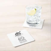 ディスコ応援結婚60周年パーティー スクエアペーパーコースター (インサイチュ)