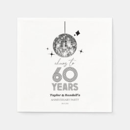 ディスコ応援結婚60周年パーティー スタンダードカクテルナプキン