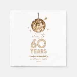 ディスコ応援結婚60周年パーティー スタンダードカクテルナプキン