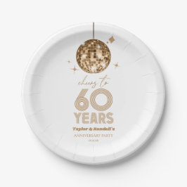 ディスコ応援結婚60周年パーティー ペーパープレート
