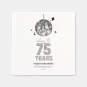 ディスコ応援結婚75周年パーティー スタンダードカクテルナプキン (正面)