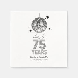 ディスコ応援結婚75周年パーティー スタンダードカクテルナプキン