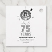 ディスコ応援結婚75周年パーティー フェイバータグ (裏面)