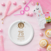 ディスコ応援結婚75周年パーティー ペーパープレート (パーティー)