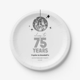 ディスコ応援結婚75周年パーティー ペーパープレート