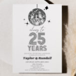ディスコ応援25年結婚記念 招待状<br><div class="desc">25年25周年応援のシルバーディスコ結婚ボールパーティの招待状!</div>