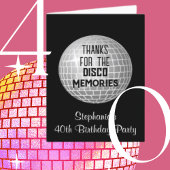 ディスコ感謝していの思い出40歳の誕生日ありがとう サンキューカード