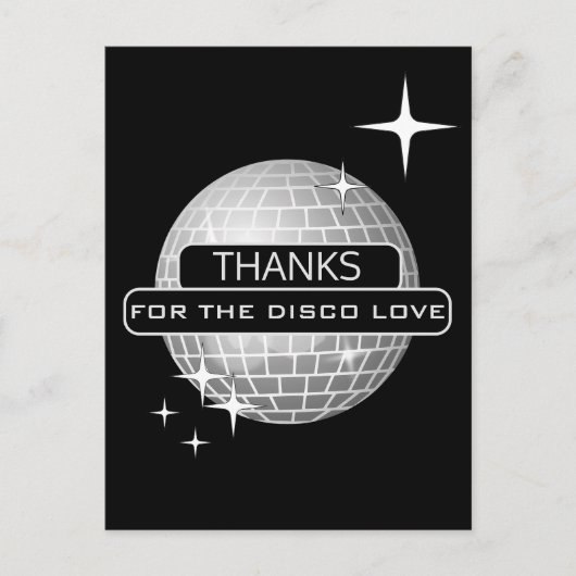 ディスコ感謝していラブボールレトロ誕生日 ポストカード (正面)