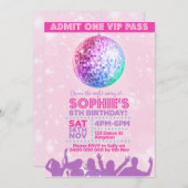 ディスコ招待状印刷可能パーソナライズされた招待状 招待状 (正面/裏面)