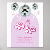 ディスコ溝リングや輪狩りブライダルシャワーゲーム ポスター (正面)