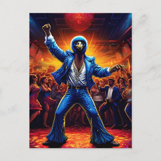 ディスコ熱ダチョウ ポストカード (正面)