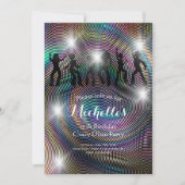 ディスコ熱狂するのサイケデリック誕生日 招待状 (正面)