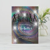 ディスコ熱狂するのサイケデリック誕生日 招待状 (スタンド正面)