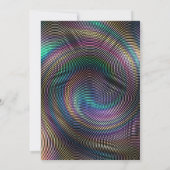 ディスコ熱狂するのサイケデリック誕生日 招待状 (裏面)