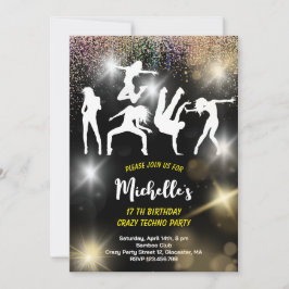 ディスコ熱狂するテクノサイケデリック誕生日 招待状