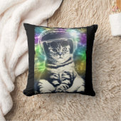 ディスコ猫好きカラフルパーティーキッテン クッション (ブランケット)