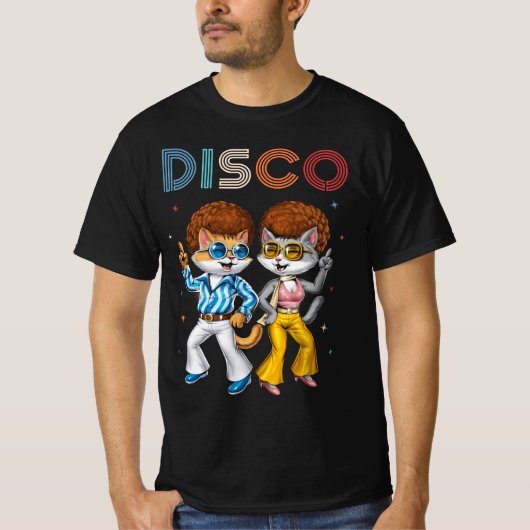 ディスコ猫 Tシャツ (正面)