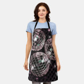 ディスコ玉グラム#8 #retro #wall #art エプロン (着用した状態)